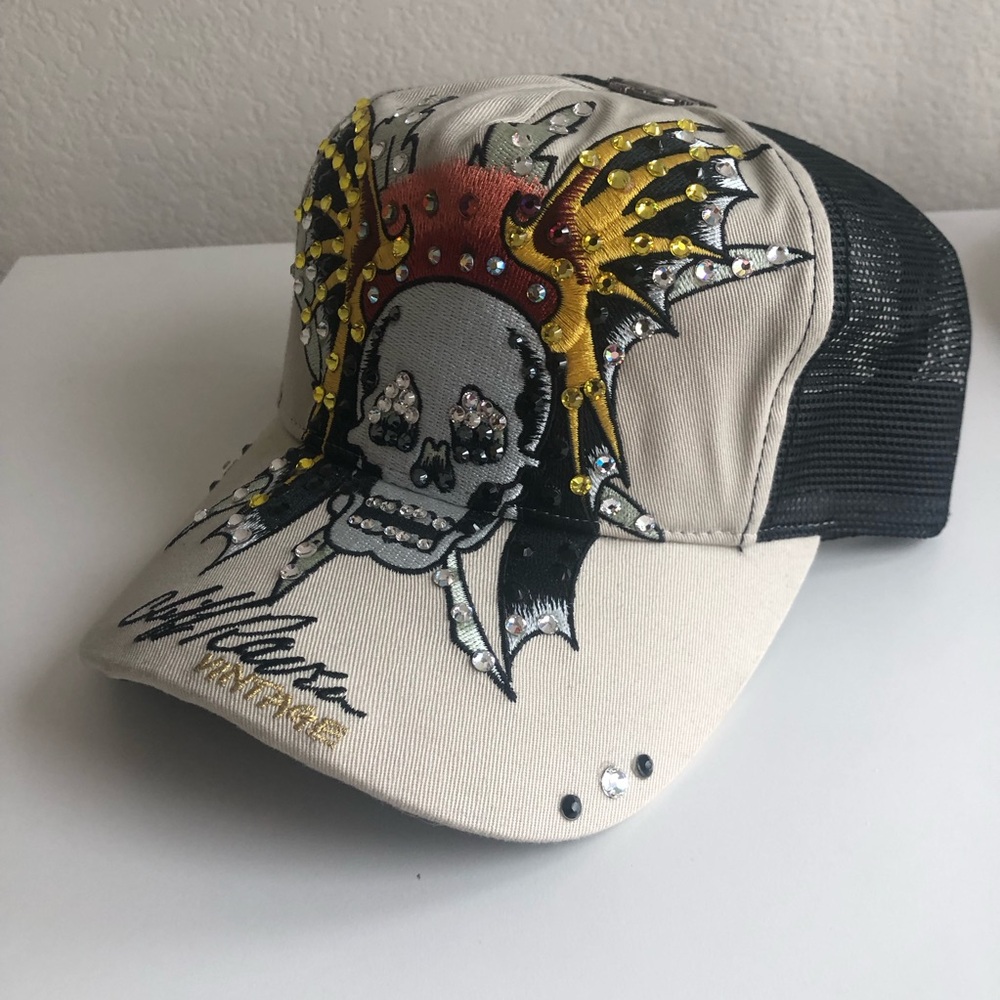Cliff Raven Skull & Wings Trucker Hat Free Shipping